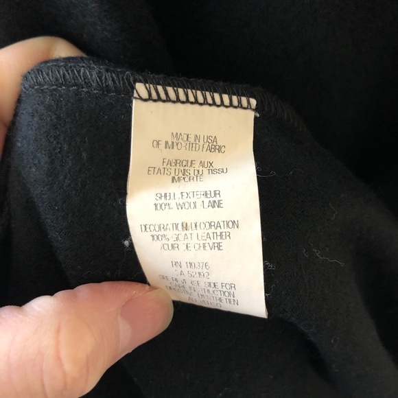 Helmut Lang Sonar Wool Cardigan Shawl Black S - Picture 8 of 8